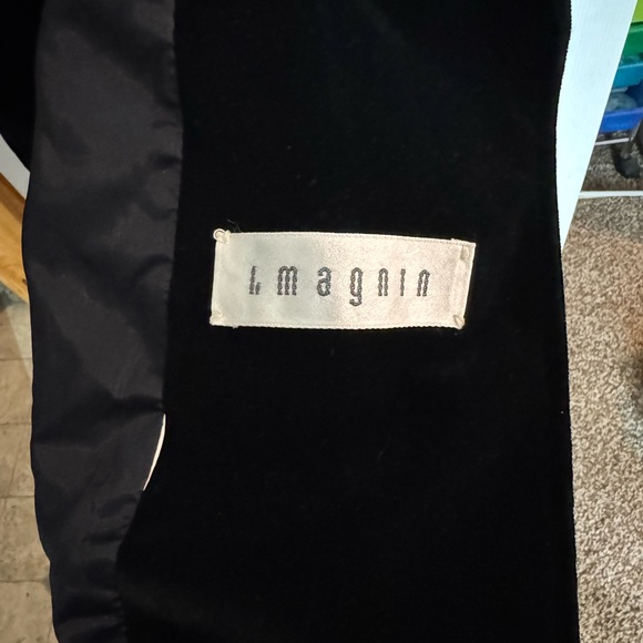 Black Velvet Double-Breasted Coat - Picture 4 of 9